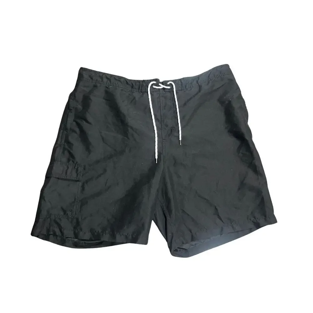 Goodfellow & Co Black Lined Drawstring Swim Trunks SZ XXL Beach Swim Vacation
